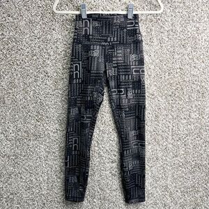 Lululemon Leggings Womens 4 Wunder Train High-Rise Ombré Black Logo Print